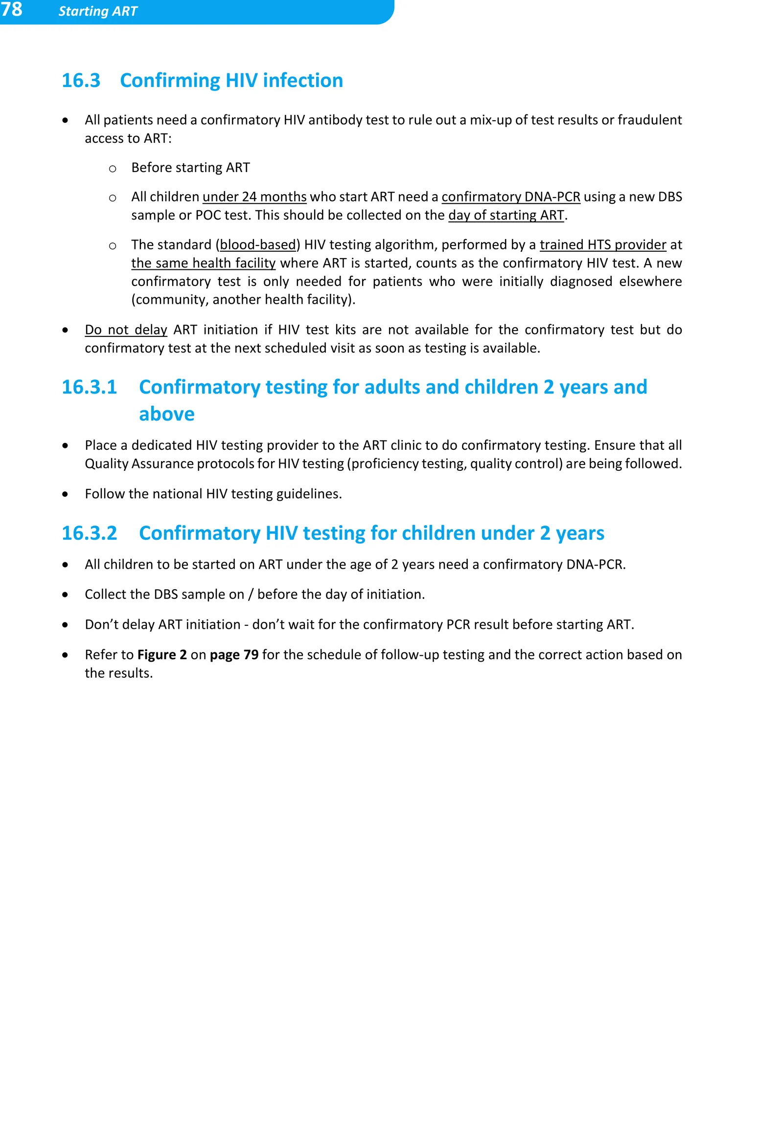 Figure 2 — Confirmatory HIV testing for children under 2 years